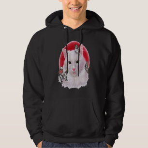 Farbiges handgemaltes Katzenportrait mit Hintern Hoodie