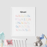 Farbiges handgeschriebenes Alphabet-Lehrplakat Poster<br><div class="desc">Stellen Sie Ihr Kind mit einer Touch Kreativität dem Alphabet vor, indem Sie das "farbenprächtige handgeschriebene Alphabet Educational Poster" verwenden. Dieses lebendige Poster zeigt jeden Buchstaben des Alphabets in einem lebendigen, handgeschriebenen Stil, Set vor einem farbenfrohen Hintergrund, der das Lernen spannend und unterhaltsam macht. Das spielerische Design und die kräftigen...</div>