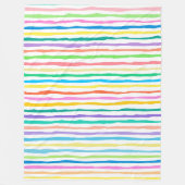 Farbiges, handgezeichnet Linienmuster Fleecedecke (Vorderseite)