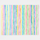 Farbiges, handgezeichnet Linienmuster Fleecedecke (Vorderseite (Horizontal))
