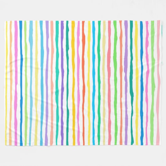 Farbiges, handgezeichnet Linienmuster Fleecedecke (Vorderseite (Horizontal))