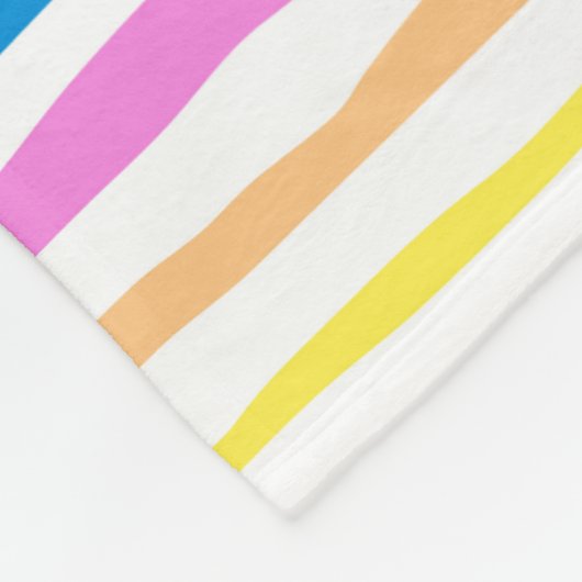 Farbiges, handgezeichnet Linienmuster Fleecedecke (Ecke)