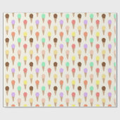 Farbiges handgezogenes Eislaufmuster Geschenkpapier (Flach)