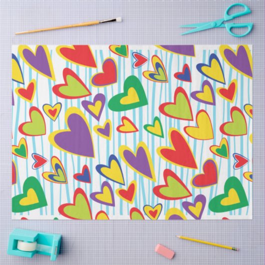 Farbiges, handgezogenes Hörerpapier Seidenpapier (Basteln)