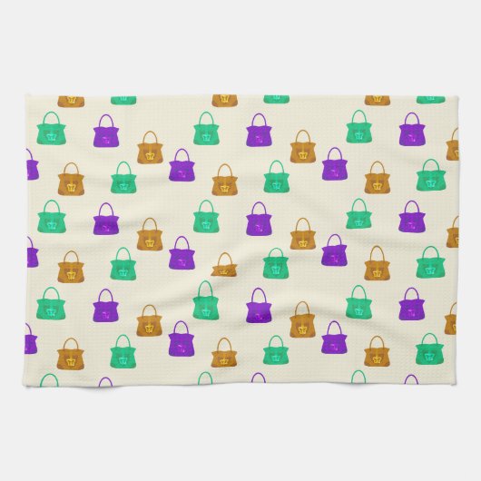 Farbiges Handtaschenmuster Geschirrtuch (Horizontal)