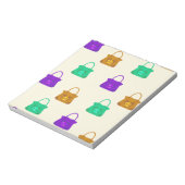 Farbiges Handtaschenmuster Notizblock (Rotiert)