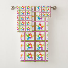 Farbiges Handtuchhandtuch Set