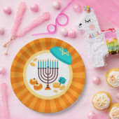 farbiges Hanukkah-Party Pappteller (Party)