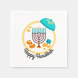 farbiges Hanukkah-Party Serviette