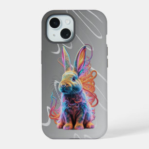 Farbiges Hasen-Handyhülle iPhone 15 Hülle