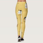 Farbiges Haus, Bäume, Pferdchenlandschaft Leggings (Rückseite)