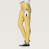 Farbiges Haus, Bäume, Pferdchenlandschaft Leggings (Links)
