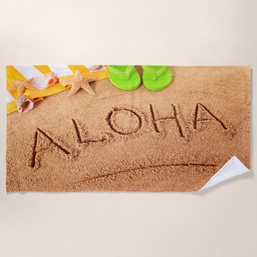 Farbiges Hawaii Aloha Summer Beach Handtuch (Vorderseite)