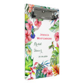 Farbiges hawaiisches tropisches Brautparty Mini Klemmbrett (Schrägansicht)