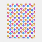 Farbiges Heißluftballonmuster Fleecedecke (Vorderseite)