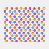 Farbiges Heißluftballonmuster Fleecedecke (Vorderseite (Horizontal))