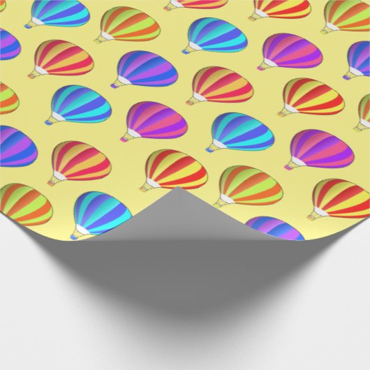 Farbiges Heißluftballonmuster Geschenkpapier (Ecke)
