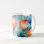 Farbiges Heißluftballonmuster Kaffeetasse (VorderseiteRechts)