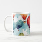 Farbiges Heißluftballonmuster Kaffeetasse (Links)