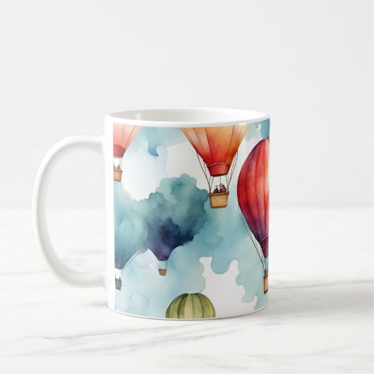 Farbiges Heißluftballonmuster Kaffeetasse (Links)