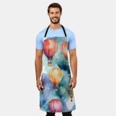 Farbiges Heißluftballonmuster Schürze (Getragen)