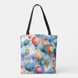 Farbiges Heißluftballonmuster Tasche