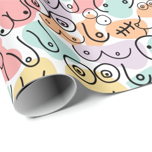 Farbiges, helles Geburtstagsmuster Geschenkpapier (Rolleneckpunkt)