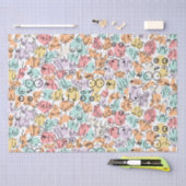 Farbiges, helles Geburtstagsmuster Seidenpapier (Handwerk)