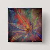 Farbiges Herbst-Blatt-Druck-Kunst-Pinback Button (Vorderseite)
