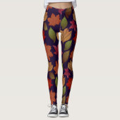 Farbiges Herbstblatt Leggings (Vorderseite)