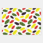 Farbiges Herbstleaf-Muster Geschenkpapier Set (Vorderseite 2)