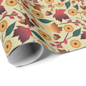 Farbiges Herbstmuster Geschenkpapier (Rolleneckpunkt)