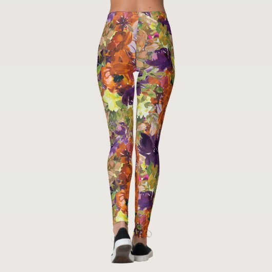 Farbiges Herbstmuster Leggings (Rückseite)