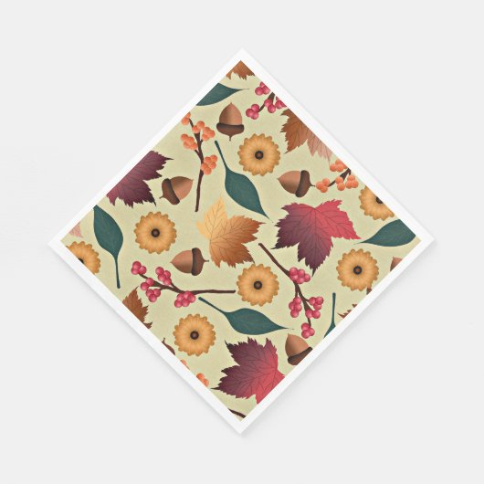 Farbiges Herbstmuster Serviette (Ecke)