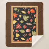Farbiges Herbstmuster Sherpadecke (Vorderseite)