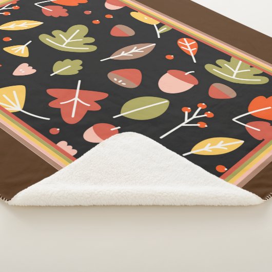 Farbiges Herbstmuster Sherpadecke (3/4)