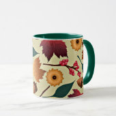 Farbiges Herbstmuster Tasse (VorderseiteRechts)