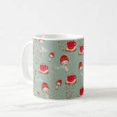 Farbiges Herbstwasserfarbmuster Kaffeetasse (Vorderseite Links)