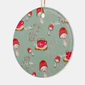 Farbiges Herbstwasserfarbmuster Keramik Ornament (Links)