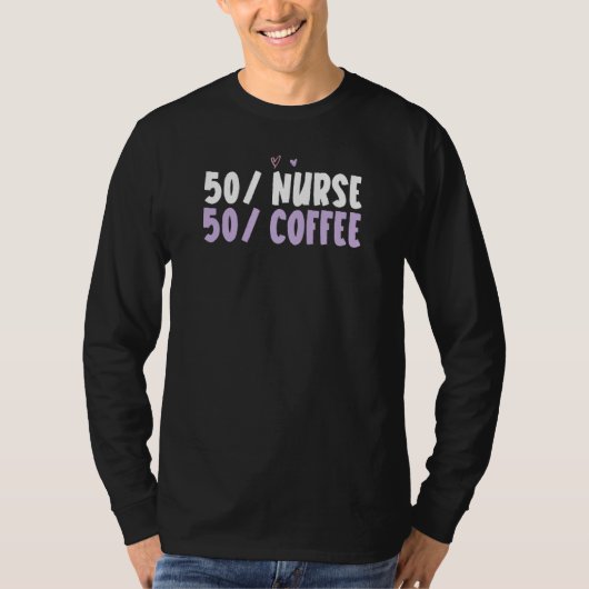 Farbiges Herz 50 Nurse 50 Sprichwort T-Shirt (Vorderseite)
