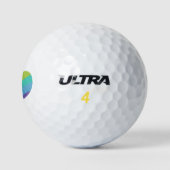 Farbiges Herz Golfball (Logo)