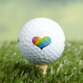 Farbiges Herz Golfball (Insitu T-Shirt)