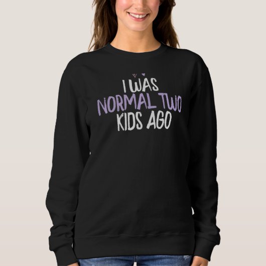 Farbiges Herz, ich war normal zwei Kinder vor Spri Sweatshirt (Vorderseite)