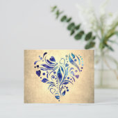 Farbiges Herz Postkarte (Stehend Vorderseite)