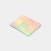 Farbiges Herz- und Kreislaufmuster Post-it Klebezettel (angewinkelt)