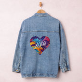 Farbiges Herz XOXO- Jeansjacke (Hangar)