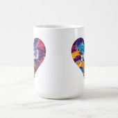 Farbiges Herz XOXO- Kaffeetasse (Mittel)