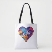 Farbiges Herz XOXO- Tasche (Vorderseite)
