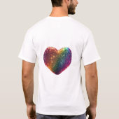 farbiges Herzdesign T-Shirt (Rückseite)