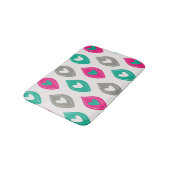 Farbiges Herzmuster Badematte (Schrägansicht)